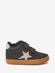 Black/Tan Standard Fit (F) Star Warm Lined Touch Fastening Boots - Image 1 of 4