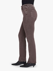 NYDJ Brown High Rise Marilyn Straight Leg Jeans - Image 3 of 5