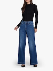 NYDJ Blue High Rise Teresa Wide Leg With Trousers - Image 1 of 5