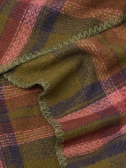 Accessorize Green Blanket Check Poncho - Image 2 of 2