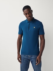 Lyle & Scott Apres Navy Blue Classic Polo Shirt - Image 1 of 5