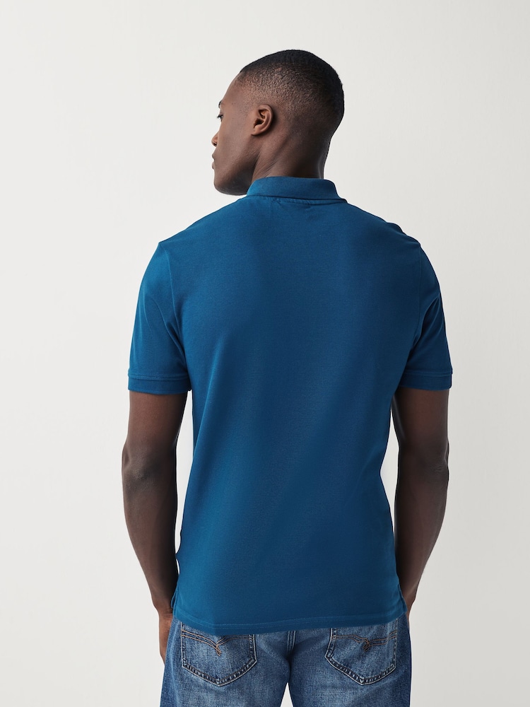 Lyle & Scott Apres Navy Blue Classic Polo Shirt - Image 2 of 5