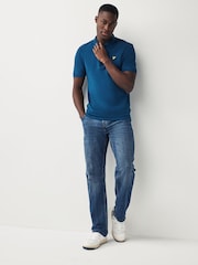 Lyle & Scott Apres Navy Blue Classic Polo Shirt - Image 3 of 5