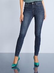 Dark Blue Power Stretch Denim Leggings - Image 2 of 6
