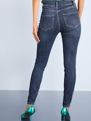 Dark Blue Power Stretch Denim Leggings - Image 3 of 6