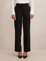 Forever New Black Ada Straight Leg Pants - Image 1 of 5