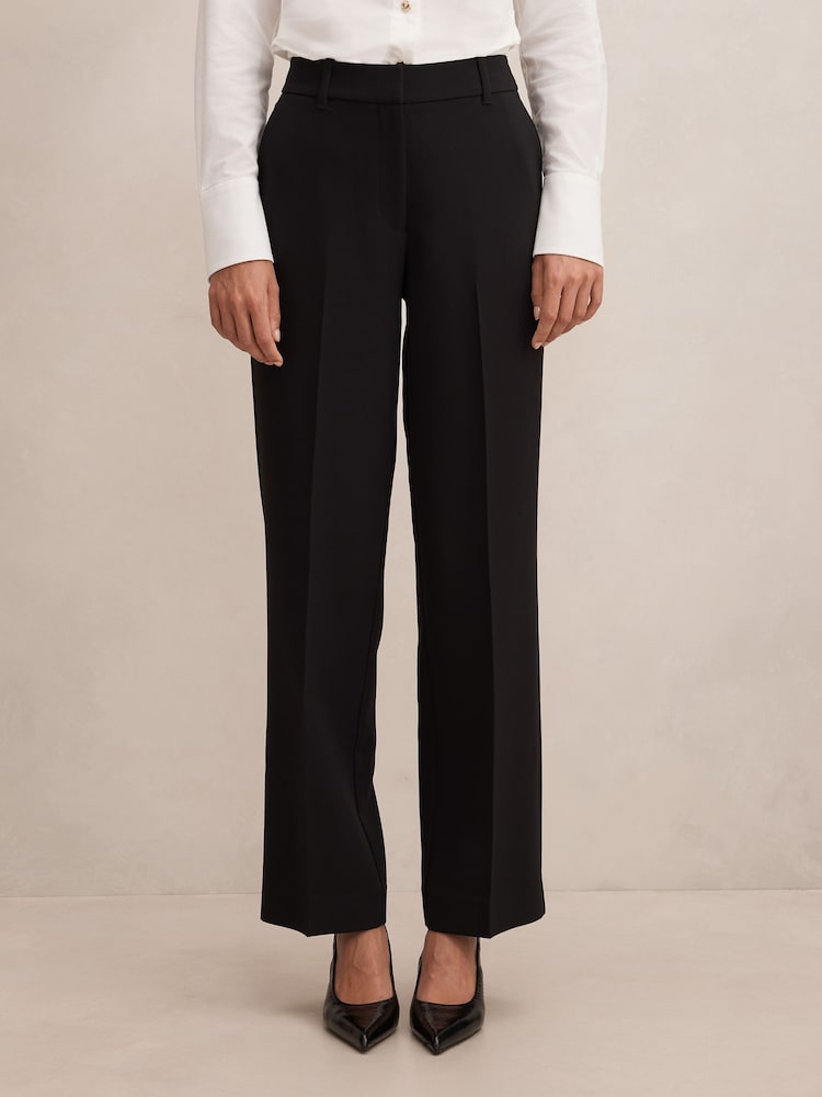 Forever New Black Ada Straight Leg Pants - Image 1 of 5 Forever New Black Ada Straight Leg Pants - Image 1 of 5