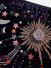 Accessorize Blue Celestial Embellished Velvet Pouch - Image 2 of 2