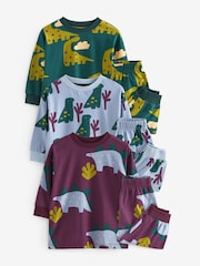 Vert/ Bleu/ Purple Dinosaur - Lot de 3 pyjamas oversize (9mois à10ans) - Image 2 de 2