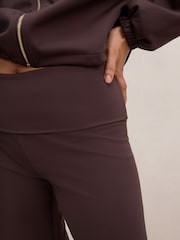 Forever New Brown Wren Fold Waist Wide Leg Trousers - Image 3 of 5
