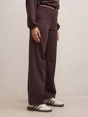 Forever New Brown Wren Fold Waist Wide Leg Trousers - Image 4 of 5
