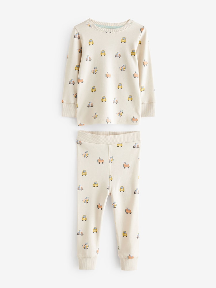 Green/Blue Transport 3 Pack Snuggle Pyjamas (9mths-10yrs) - Image 6 of 10