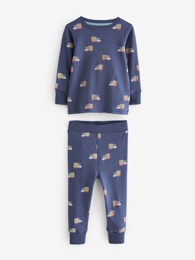 Green/Blue Transport 3 Pack Snuggle Pyjamas (9mths-10yrs) - Image 8 of 10