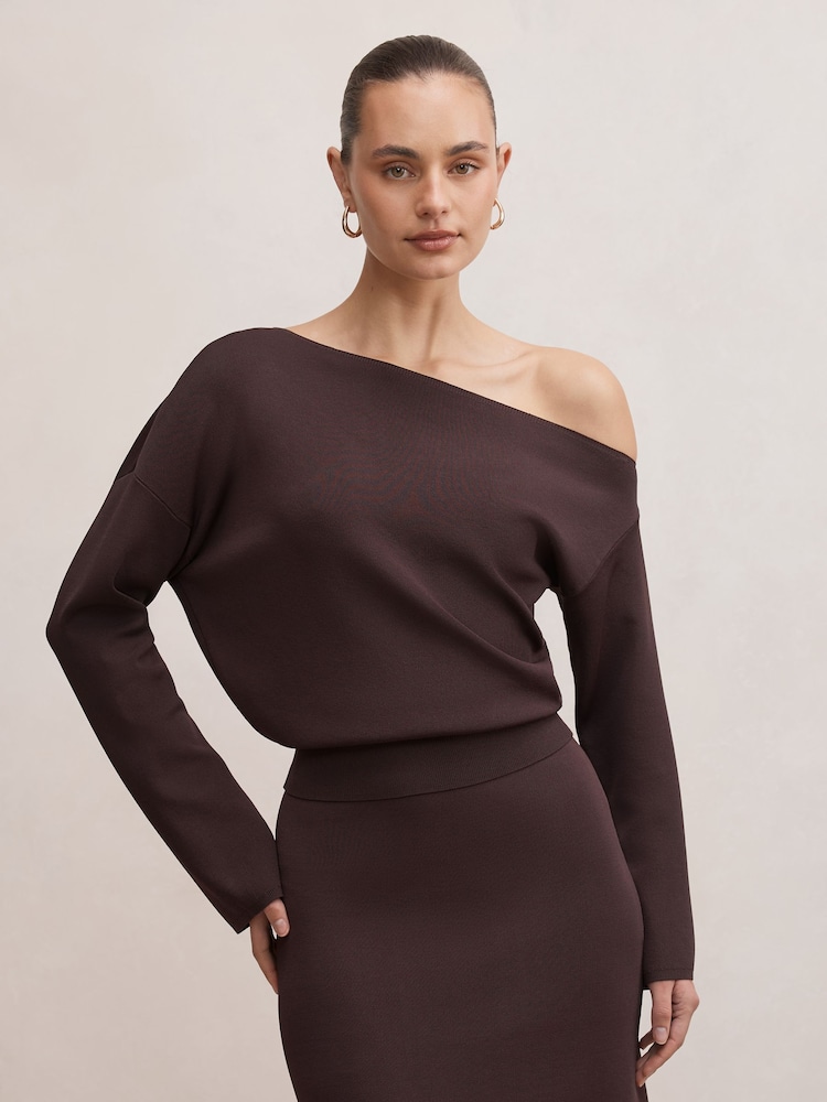 Forever New Ayva Asymmetrical Knitted Top - Kuva 5 / 5