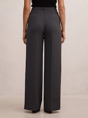 Forever New Grey Eva Pleated Wide Leg Pants - Image 2 of 5