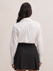 Forever New White Esme Shirt Belted Mini Dress - Image 2 of 5