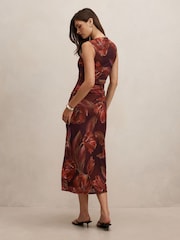 Forever New Brown Allegra Mesh Midi Dress - Image 2 of 4