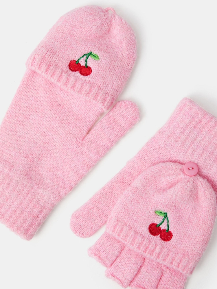 Angels By Accessorize Cherry Fingerless Gloves - Image 2 de 2
