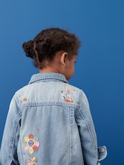 Mid Blue 100% Cotton Denim Embroidered Unicorn Jacket (3mths-7yrs) - Image 5 of 8