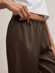 Forever New Green Sara Satin Wide Leg Pants - Image 3 of 5