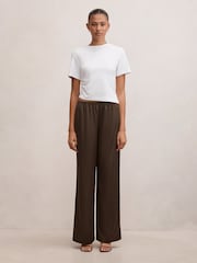 Forever New Green Sara Satin Wide Leg Pants - Image 5 of 5