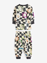 Black/White Character Checkerboard Oversized Single 100% Cotton Pyjamas (9mths-8yrs) - Image 5 of 7