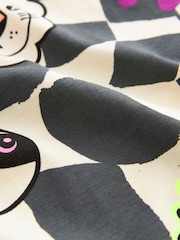 Black/White Character Checkerboard Oversized Single 100% Cotton Pyjamas (9mths-8yrs) - Image 7 of 7