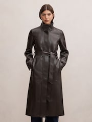 Forever New Brown Bonnie Funnel Neck Trench Coat - Image 1 of 5