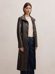 Forever New Brown Bonnie Funnel Neck Trench Coat - Image 3 of 5