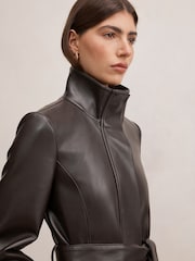 Forever New Brown Bonnie Funnel Neck Trench Coat - Image 5 of 5