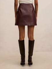 Forever New Renee Petite Vegan Leather Skirt - Imaginea 2 din 5