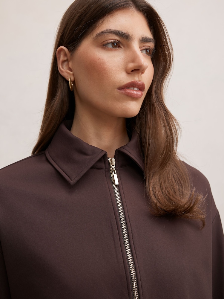 Forever New Brown Willow Drawcord Jacket - Image 5 of 5 Forever New Brown Willow Drawcord Jacket - Image 5 of 5