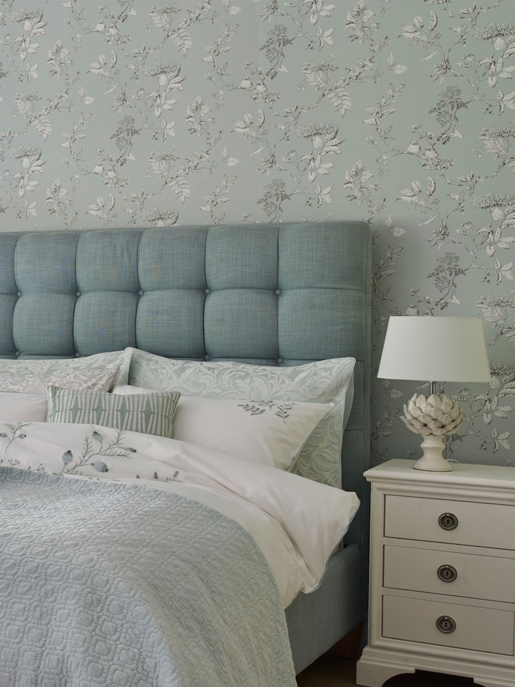 Laura Ashley Duck Egg Elderwood 10M Wallpaper - Image 1 of 4