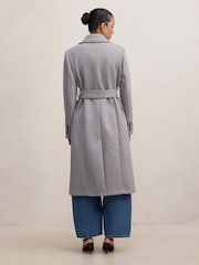 Forever New Grey Ariella Petite Double Breasted Coat - Image 2 of 5