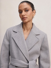 Forever New Grey Ariella Petite Double Breasted Coat - Image 3 of 5