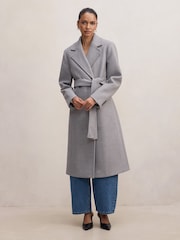 Forever New Grey Ariella Petite Double Breasted Coat - Image 4 of 5