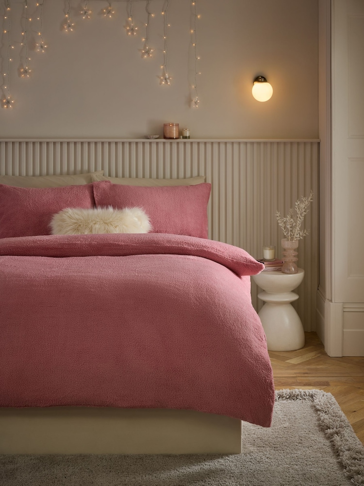 Soft Teddy Fleece Duvet Cover and Pillowcase Set - Изображение 1 из 4