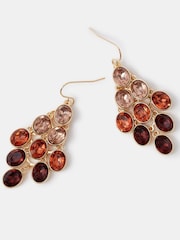 Accessorize Brown Ombré Chandelier Drop Earrings - Image 1 of 2