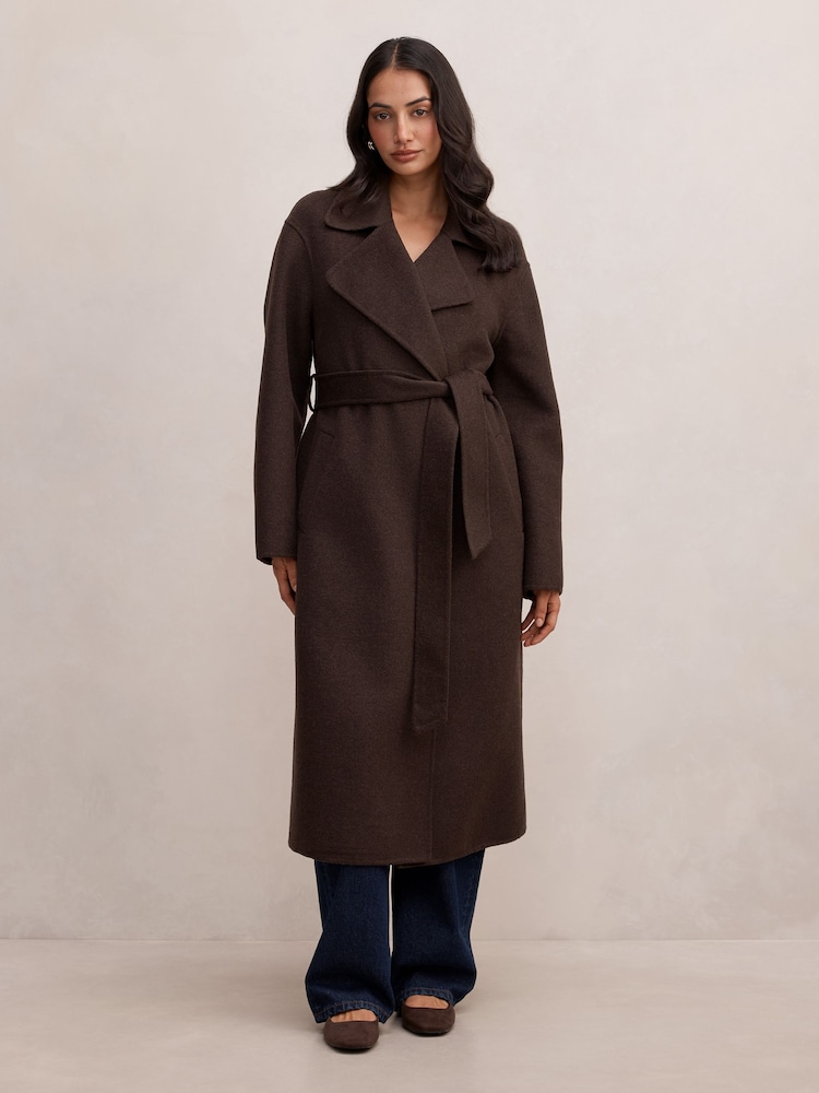 Forever New Brown Rebecca Relaxed Felled Coat - Image 5 of 5