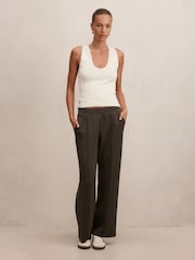 Forever New Green Hunter Wide Leg Lounge Trousers - Image 3 of 5