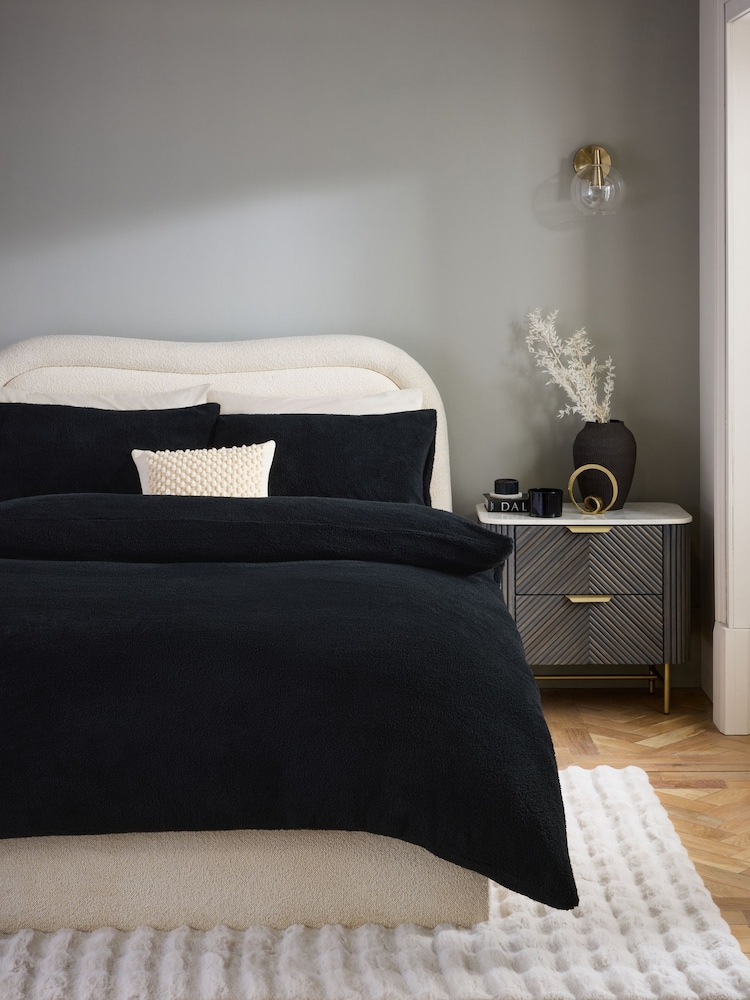 Soft Teddy Fleece Duvet Cover and Pillowcase Set - Изображение 2 из 5