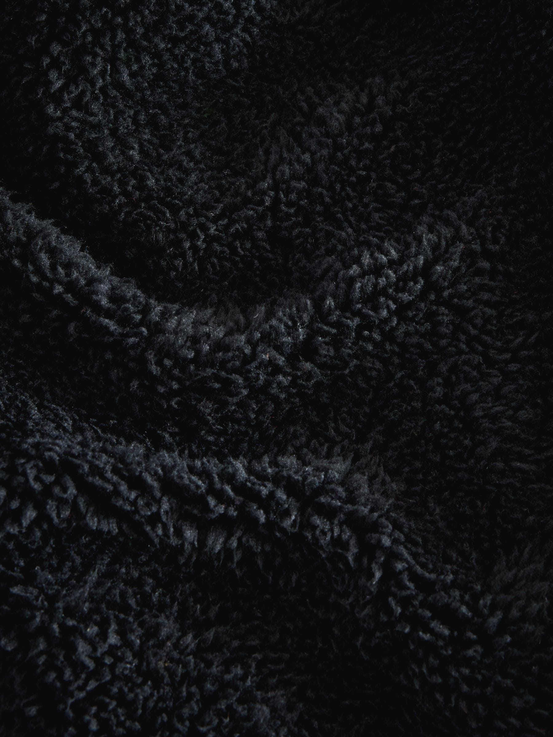 Black Soft Teddy Fleece Duvet Cover and Pillowcase Set