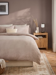 Natural Soft Teddy Fleece Duvet Cover and Pillowcase Set - Image 2 of 5