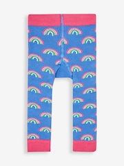 JoJo Maman Bébé Blue Rainbow Extra Thick Leggings - Image 2 of 3