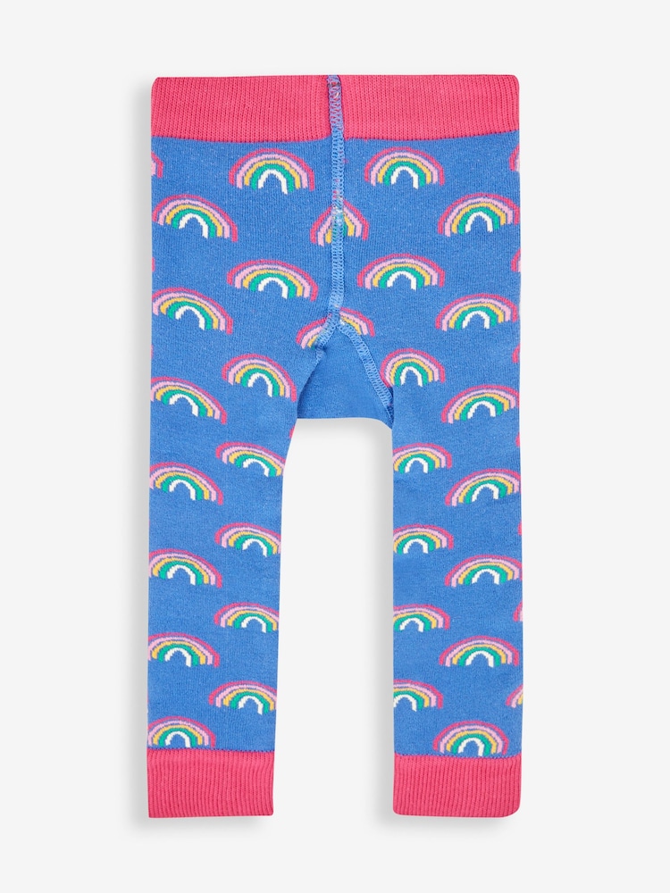 JoJo Maman Bébé Blue Rainbow Extra Thick Leggings - Image 2 of 3