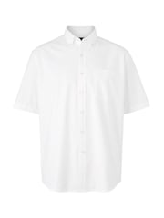 Savile Row Company White Classic Fit Short Sleeve Oxford Shirt - Image 3 of 4