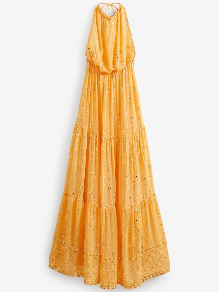 Sundress Yellow Emira Backless Maxi Dress - Image 6 of 6