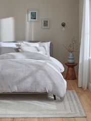 Silver Soft Teddy Fleece Duvet Cover and Pillowcase Set - Image 1 of 4