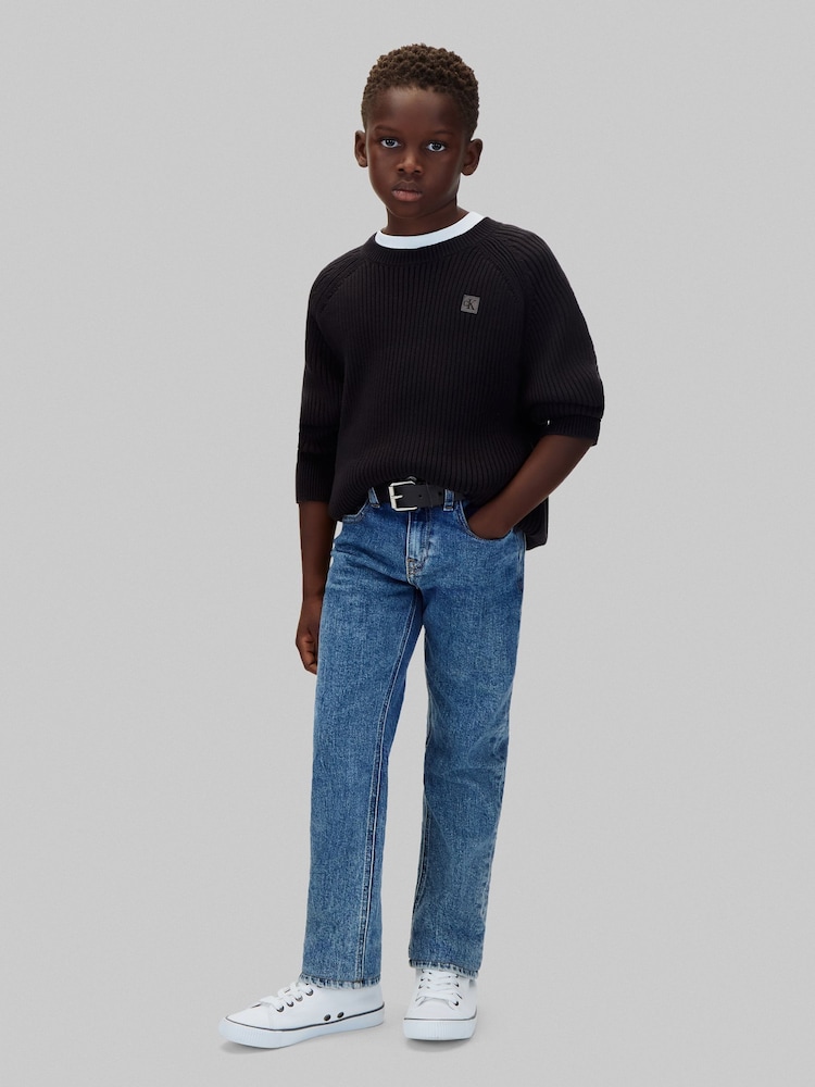 Calvin Klein PVH Black Knit Raglan Jumper - Image 2 of 6 Calvin Klein PVH Black Knit Raglan Jumper - Image 2 of 6