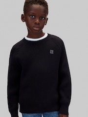Calvin Klein PVH Black Knit Raglan Jumper - Image 4 of 6